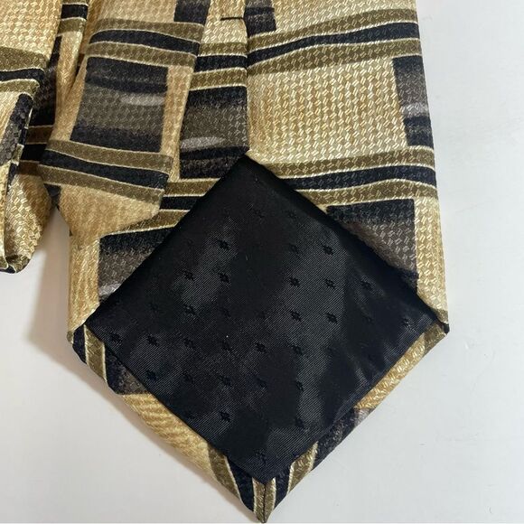 Di Moggio Handmade 100% Silk Set of Two Vintage Ties in Yellow and Blue - Picture 5 of 6